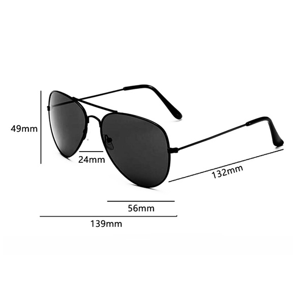 🖤Black Aviator Sunglasses NEW - Picture 4 of 6